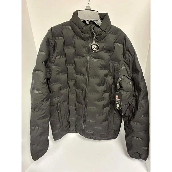 Swiss Tech Boys Winter Puffer Jacket Coat in Black NWT S/CH‎ (34-36)