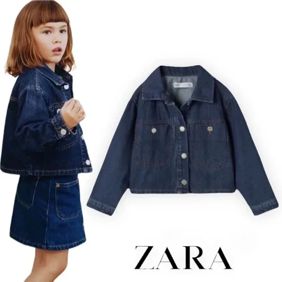ZARA Kids | Blue | CROPPED DENIM SHIRT