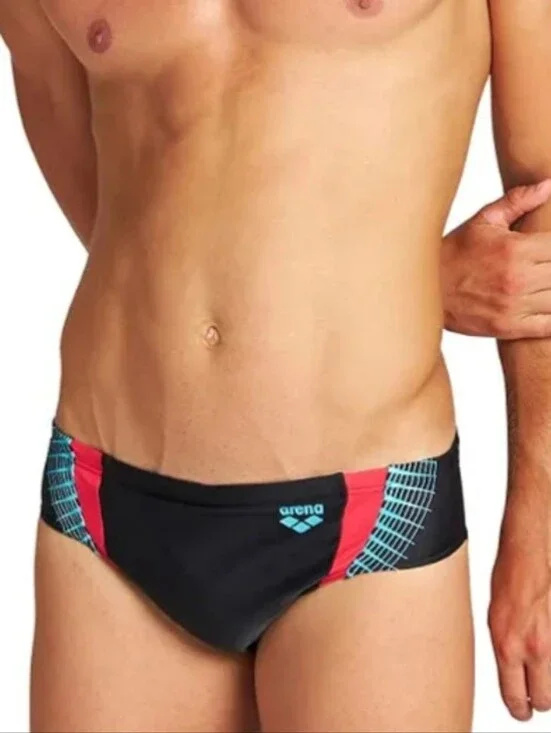 Arena Swim Mens Threefold Brief Black Anguria 34
