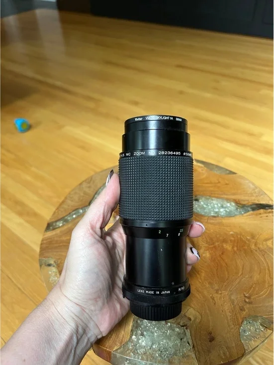 Vintage Vivitar 80-200mm Zoom Camera Lens 1:4.5 MC No.28170921 58MM