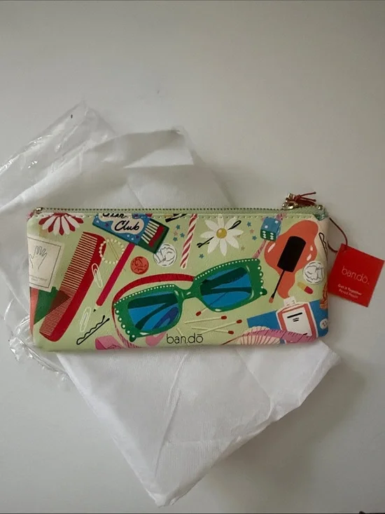 ban.do Light Green Sunglasses Print Pencil Case