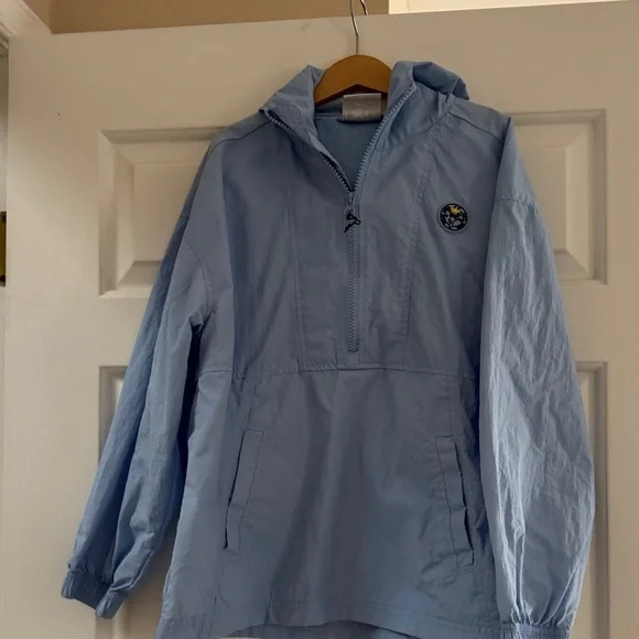 Goat Sky Blue Hooded Windbreaker Pullover