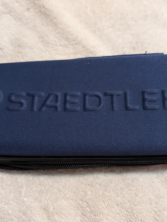 STAEDTLER Navy Blue Pencil Case - Slim Zip Pouch