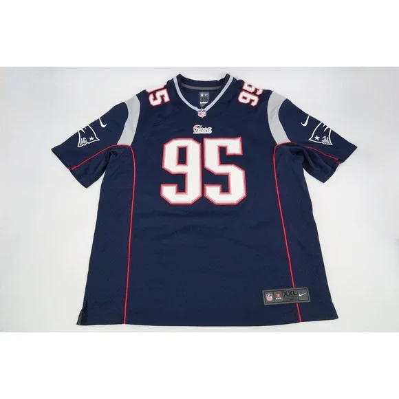 Nike Chandler‎ Jones #95 New England Patriots Navy Home On-Field Jersey Mens XXL