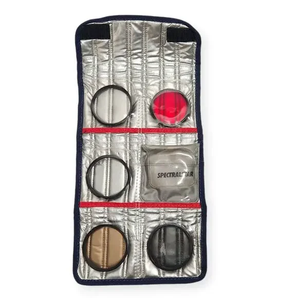 Spectralstar Camera Lens Filters Lot Of 5 In Carrying Case Pre-owned
