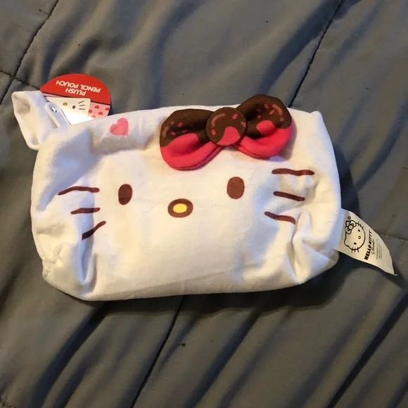 Hello Kitty, Plush Pencil Pouch New