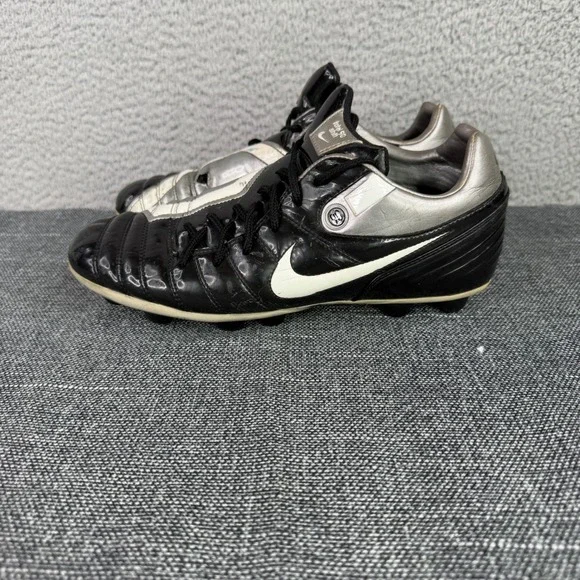 Nike Total 90 Shift Soccer Cleats Mens 8.5 Black Silver‎ 313995-011 2006 Vintage