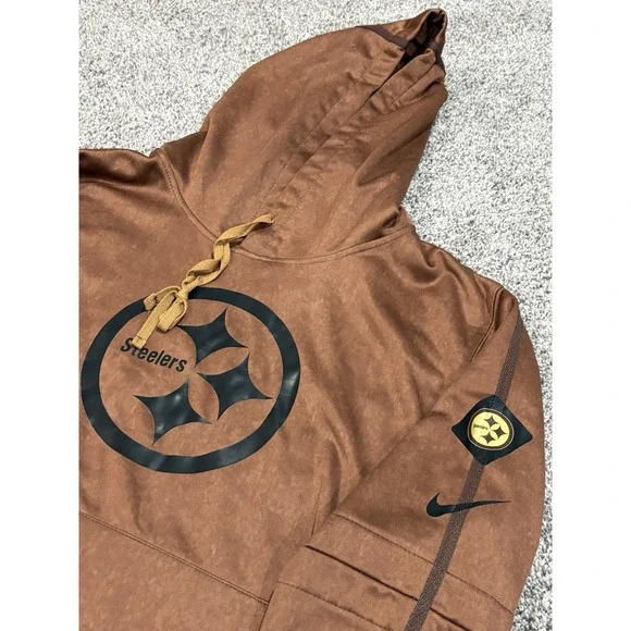 Nike Sweatshirt Size XL Pittsburgh Steelers Salute to Service Brown Hoodie 2023