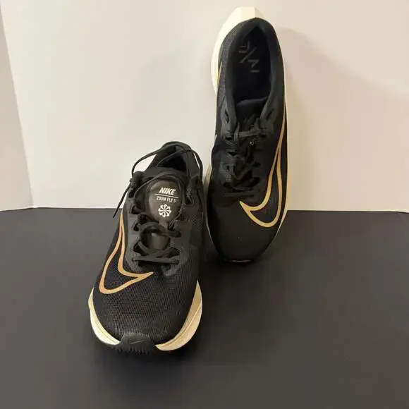 Nike Zoom‎ Fly 5 Men's Road Running Shoes Black Metallic Gold DM8968-002 Size 13