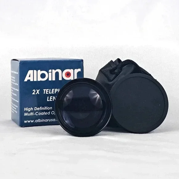 Albinar 2x Telephoto Lens 52mm Professional High Def Speed HD MC - Black NEW