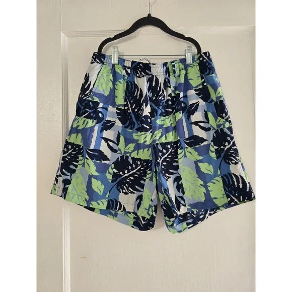 Men's Columbia Swim Shorts Trunks Size‎ Small Blue Green