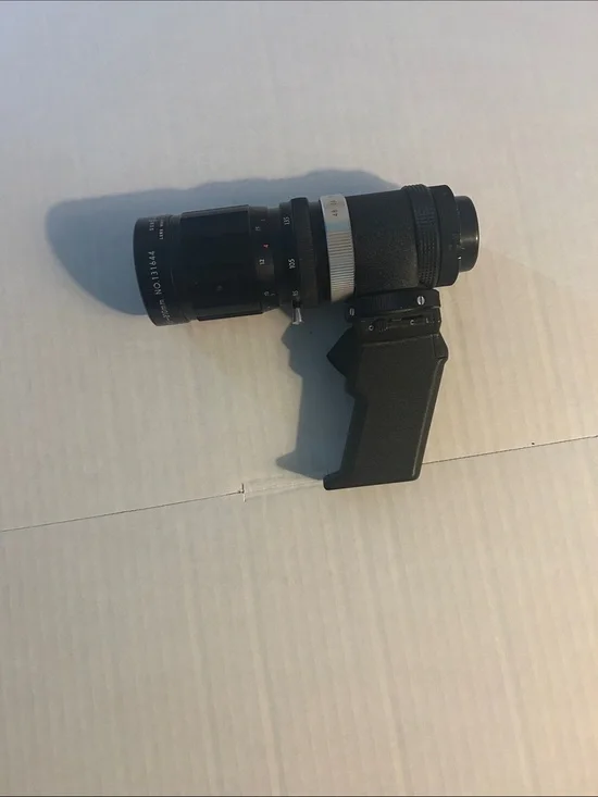 Vintage Black Camera Lens with Grip