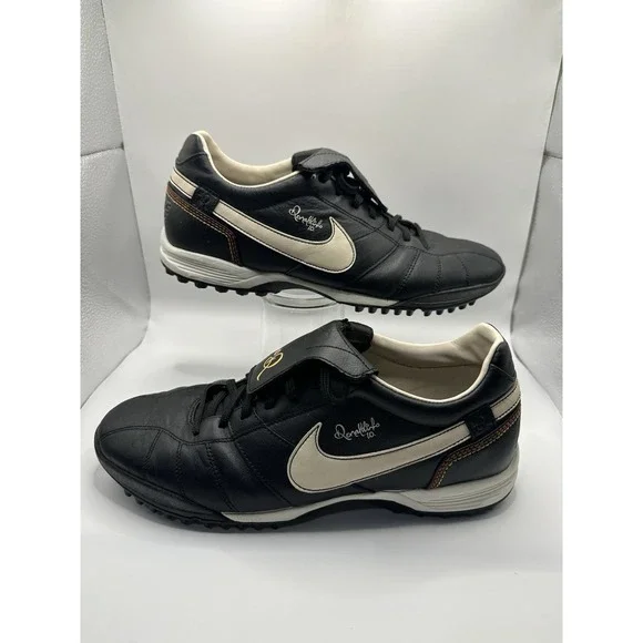 2007 Nike Tiempo GURI TF PRO Legend black R10 Ronaldinho Leather Indoor Men's 10
