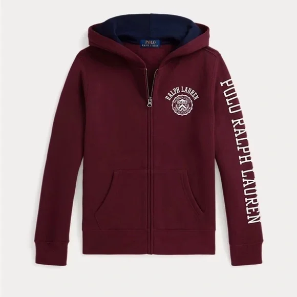 Polo by Ralph Lauren Logo Fleece Full-Zip Kids Hoodie Size S (8)
