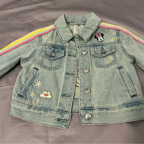 Disney Minnie Mouse Girls Jean‎ Jacket with embroidery