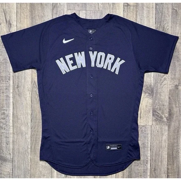 *New Nike New York Yankees Authentic Stitched Elite Baseball Jersey Mens 44 $335