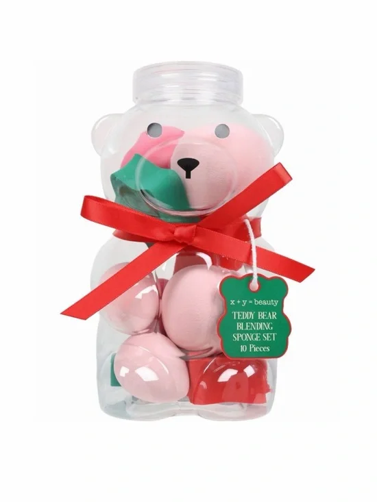 x + y = beauty Teddy Bear Blending Sponge Set - 10 Pieces