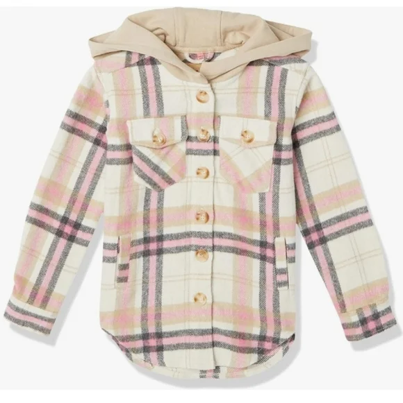 New Blanknyc Hooded Shacket Big Girl