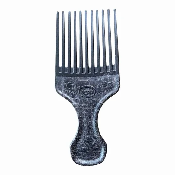 Vintage Goody Comb Hair Pick Lift Black Textured 80's, 90's 6.5