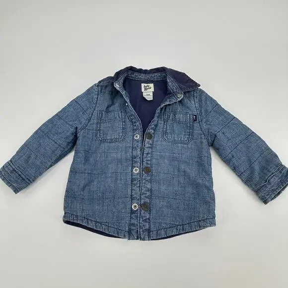 OshKosh Chambray Snap Button Front Jacket Baby 18 Months