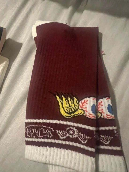 VON DUTCH SOCKS WOMENS/UNISEX OS BROWN VD LOGO NWT
