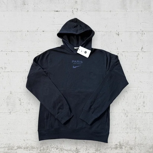 Nike Paris‎ Saint-Germain PSG Travel Fleece Hoodie Black Size S DN1312-010 New