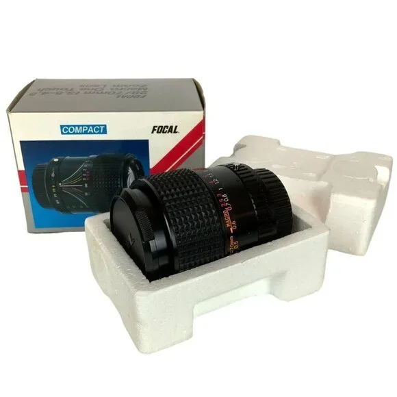 Vintage Focal 28/70mm f3.5-4.5 Macro One Touch Zoom Lens Original Box