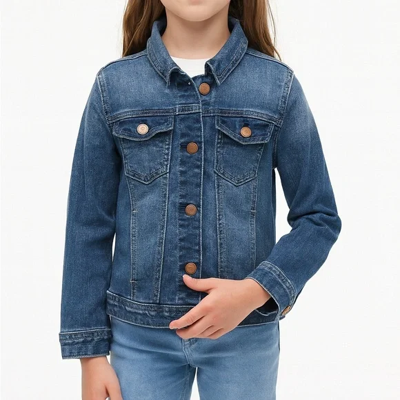 J.Crew Crewcuts Kids Denim Jean Jacket Size 6/7 Girls Classic