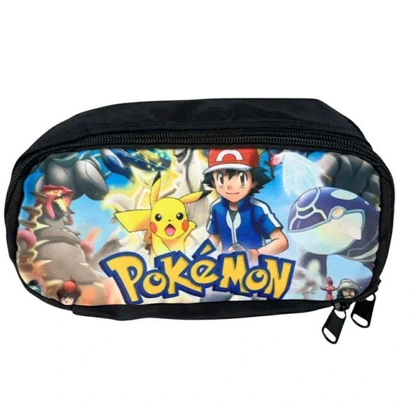 Pokemon Nintendo switch Pencil Case Double Zip Pikachu School Supply‎ Travel NEW