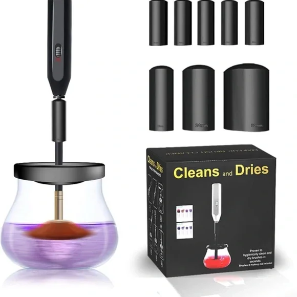 Electric Makeup Brush Cleaner Dryer machine - Black