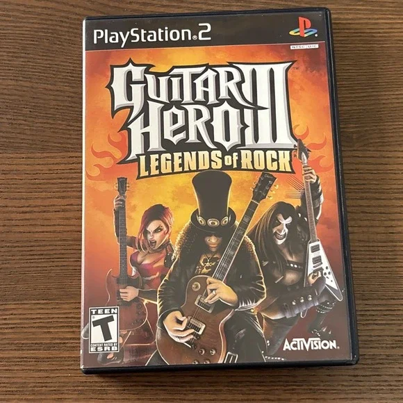 Guitar Hero 3 Legends of‎ Rock (PlayStation 2, PS2 1A) w/Manual Test Good Cond