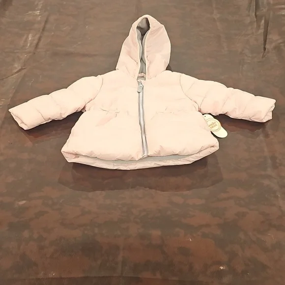V Toddler Girls Puffer Jacket - Pink 18m NWT