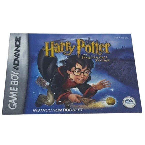 Harry Potter and the Sorcerer's Stone Game Boy Advance GBA Manual Booklet Only