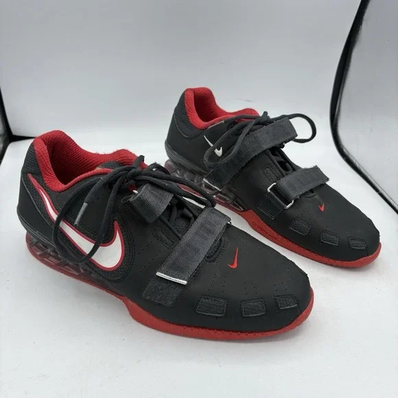 Nike Weightlifting Shoes Mens Size 12.5 Romaleos 2 Red Black White