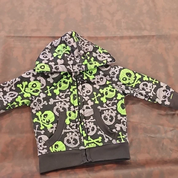 V Toddler Boys Skull Jacket For 18 Months