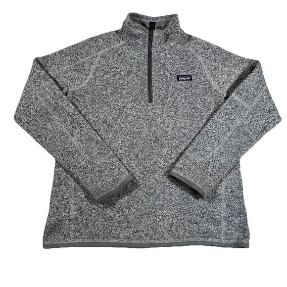 Patagonia Better Sweater Heather Grey 1/4 Zip Pullover Fleece Youth XL 14