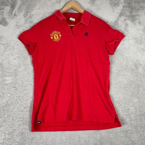 Nike Manchester United Polo Shirt Mens XL Red Soccer Football Premier League