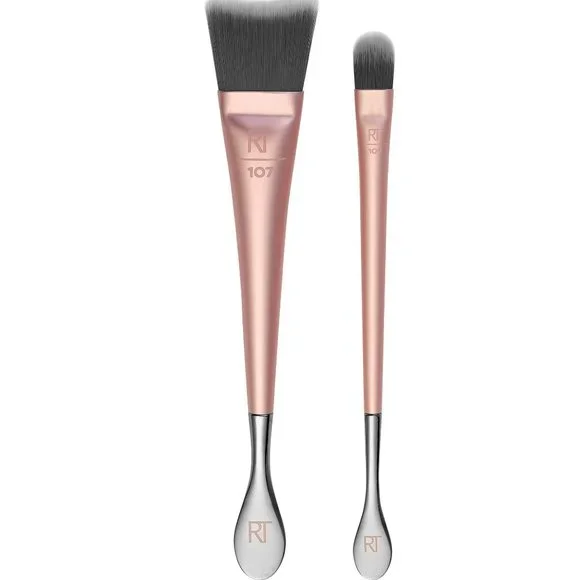 Real Techniques Skincare Brush Duo, 2 Piece Set FACE BRUSH EYE BRUSH NEW