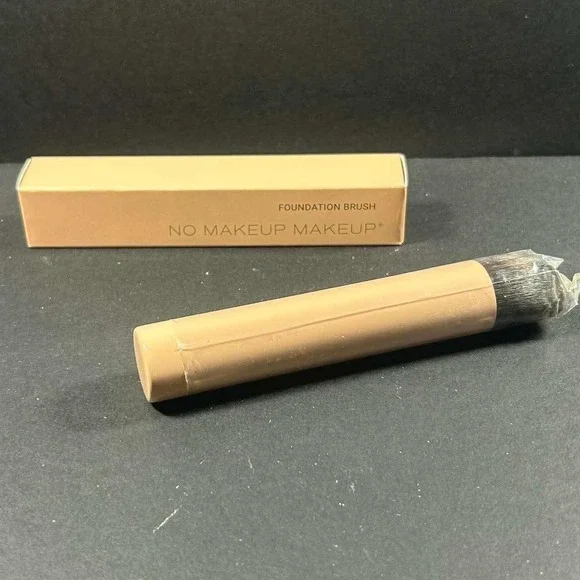 No Makeup Makeup Foundation Brush Tan Cruelty-Free Face Tool 2 Pack Full Size