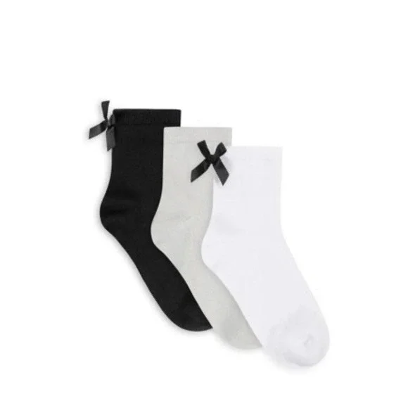 Lemon Powder Girly Crew Socks - 3 Pack