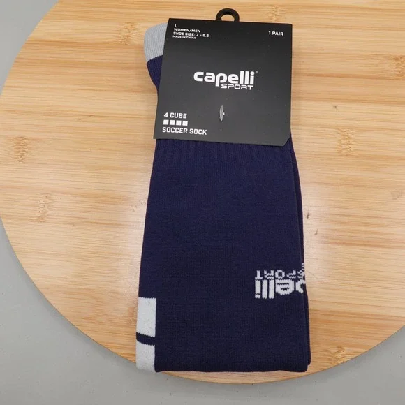 Capelli Sport‎ Unisex 4-Cube Knee-High Match Socks DM3 Blue Large NWT