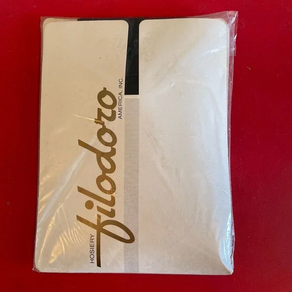 Filodoro Black Fishnet Vintage Size 3/4 Nero Made In‎ Italy Pantyhose