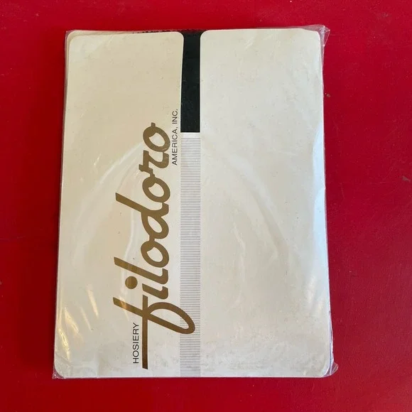 Filodoro‎ Black Fishnet Vintage Size 1/2 Nero Made In Italy Pantyhose