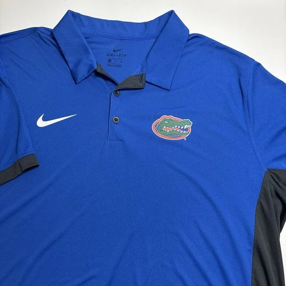 Florida Gators Nike Dri-FIT Men XXL Royal Blue Short Sleeve Polo Shirt NCAA