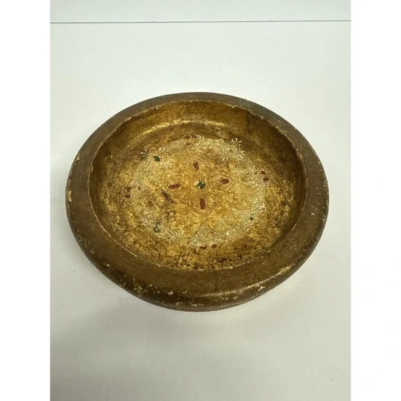 VTG Florentia Gilded Gold Trinket Dish Tray