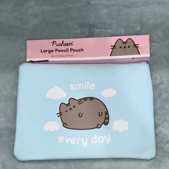 Pusheen Light Blue Smile Everyday Pencil Pouch