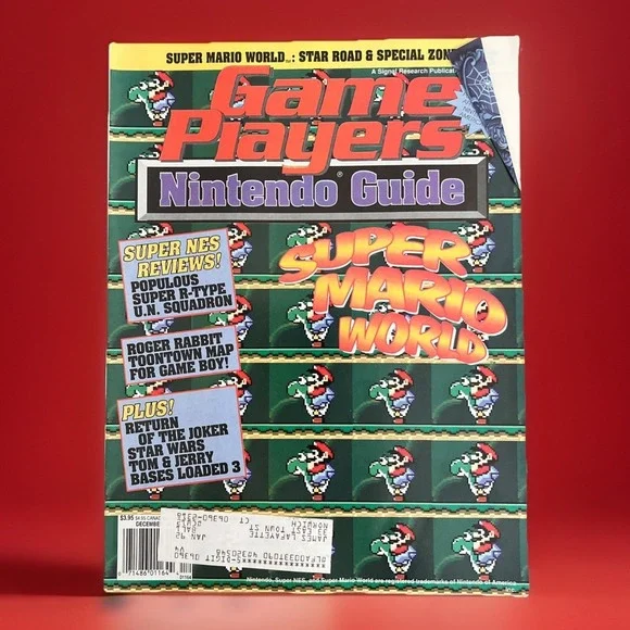 Game Players Nintendo Guide December 1991 Super Mario World SNES Cover