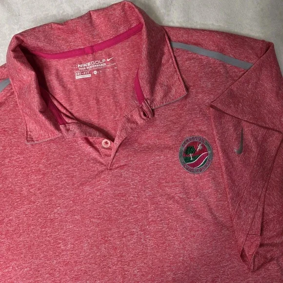 Nike Golf‎ Tour Performance Polo Shirt XL Light Red Pink Heather Stretch Casual