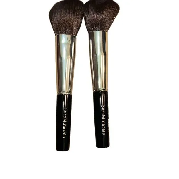 Bare Minerals Set of 2 Makeup‎ Brushes Angled Concealer & Blush Eye Defining NWT
