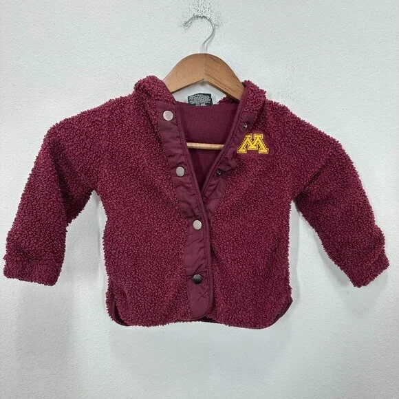Colosseum University of Minnesota Gophers 2T Toddler Sherpa Hooded Jacket